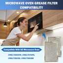 2 Pack Microwave Grease Filter Fit for GE JVM6175DK5WW, JVM6175YK5FS, JVM6175SK5SS, JVM6175DK5BB Microwave Replacement Part