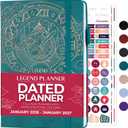 Legend Planner Jan 2026  Jan 2027 Dated Weekly & Monthly Planner to Hit Your Goals, Increase Productivity & Live Happier. Organizer Notebook & Productivity Journal. A5 Hardcover (Dark Teal) (A5 (5.5" x 8.3"))