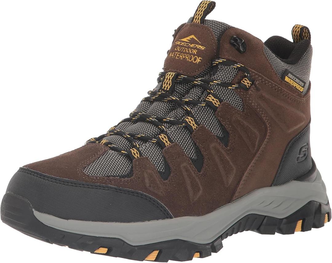 Skechers USA Men's Rickter-Branson Hiking Boot (10.5 X-Wide, Khk (Khaki))