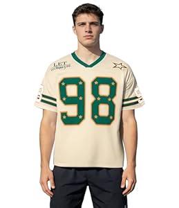 Oversized Jersey Shirts for Men Women Graphic Tees Y2k Tops V Neck Short Sleeve Summer Fall Tshirts Fashion Clothes, L