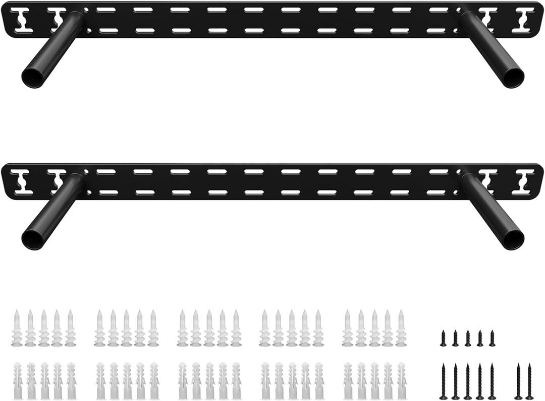 2pcs Floating Shelf Hardware Heavy Duty Hidden Shelf Brackets Support,Wall Mounting Invisible Floating Shelves Bracket Without Jig (18" x 4" x 1.5" Without Tools)