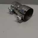 Stainless Steel 2.5 to 3 Inch Exhaust Adapter, 2.5" ID to 3" ID Exhaust Reducer Connector Pipe with Clamp