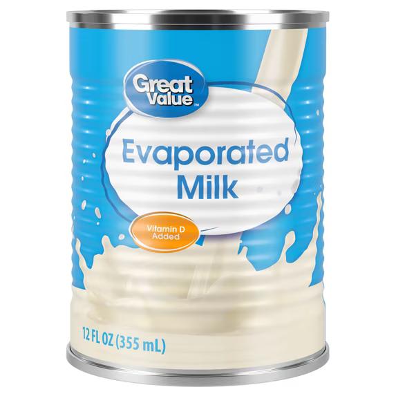 Great Value Evaporated Milk, 12 fl oz US, Best By 03/17/27