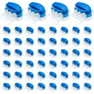 TOODOO 60 Pcs 3 Way Wire Connectors Locks Electrical IDC 314-box Wire Self-Stripping Pigtail Connectors for 22-14 AWG Cables Robotic Lawn Mowers Irrigation Application