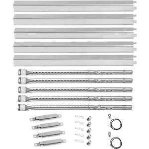 Grill Replacement Parts for Charbroil Performance 5 Burner 463448021 463450022 463451022, 4 Burner 463365021, 463366022 463352521, G325-0002-W1 Heat Plate, G327-2100-W1 Burner, Igniter, Crossover Tube