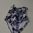 AI'MAGE Women's One Piece Swimsuit Color Block Bathing Suit Square Neck Swim Suits Vintage Retro Swimwear S-2XL (Medium, Navy Floral)