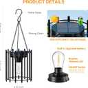 KOOPER Solar Lanterns Outdoor Waterproof, Upgraded Bright Hanging Solar Lights Outdoor Lanterns Decorative, Auto ON/Off Metal Hanging Lantern Lights for Proch Yard Patio Garden Decor 2 Pack