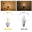 AIELIT Dimmable E26 LED Bulb 25W Equivalent, Candelabra Light Bulbs, Energy Efficient 2W, Warm White 2700K, 200lm Flame Tip CA10 LED Light Bulb for Pendant Chandeliers Wall sconces, 4 Pack