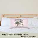 Merry Christmas Tree Truck 12x20 Pillow Cover, Preppy Pink Christmas Decor, Rustic Xmas Tree Pickup Decorative Lumbar Pillow Covers for Girls Dorm Bedroom Living Room