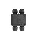 Outdoor Waterproof Wire Electrical Connector,M25 4-Way IP68 Waterproof Junction Box H-Shaped for 5-14mm Wire Range(AC/DC 400V) Wire Range External Electric Power Cord Boxes(Black)