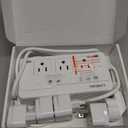 2000W Voltage Converter US to Europe, 220V to 110V Converter for European Travel, Power Adapter for Hair Dryer, European Travel Plug Adapter with 3 AC 2 USBC 2 USBA Ports & EU/UK/AU/IT Plugs (White)