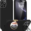 Magnetic for iPhone 16 Pro Max Case with Stand, Compatible with MagSafe, Silicone Upgraded [Camera Control Button] Shockproof Protective Phone Case for iPhone 16 Pro Max 6.7",Black