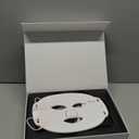 Red Light Therapy Mask for Face and Neck, 7 Colors with NIR Led Face Mask Light Therapy with Eye Protection and Remote, Rechargeable Ergonomic Design for True Anti-Aging Skincare at Home White