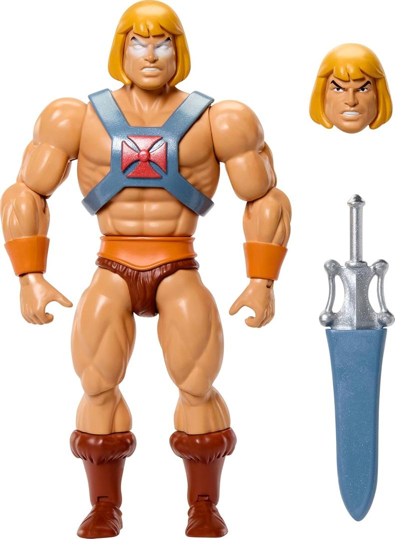 Masters of The Universe Origins Cartoon Collection Action Figure Faker, 5.5-inch 1980s TV He-Man Dupe, Detailed Design & 16 Joints, Power Sword