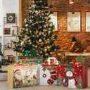 STYPOP 12 Pack 17" Extra Large Christmas Gift Bags, Reusable Non-Woven Christmas Tote Bags with Handles, Perfect for Gift Wrap/Party Favor Supplies, 16.9 * 12.6 * 6.8"