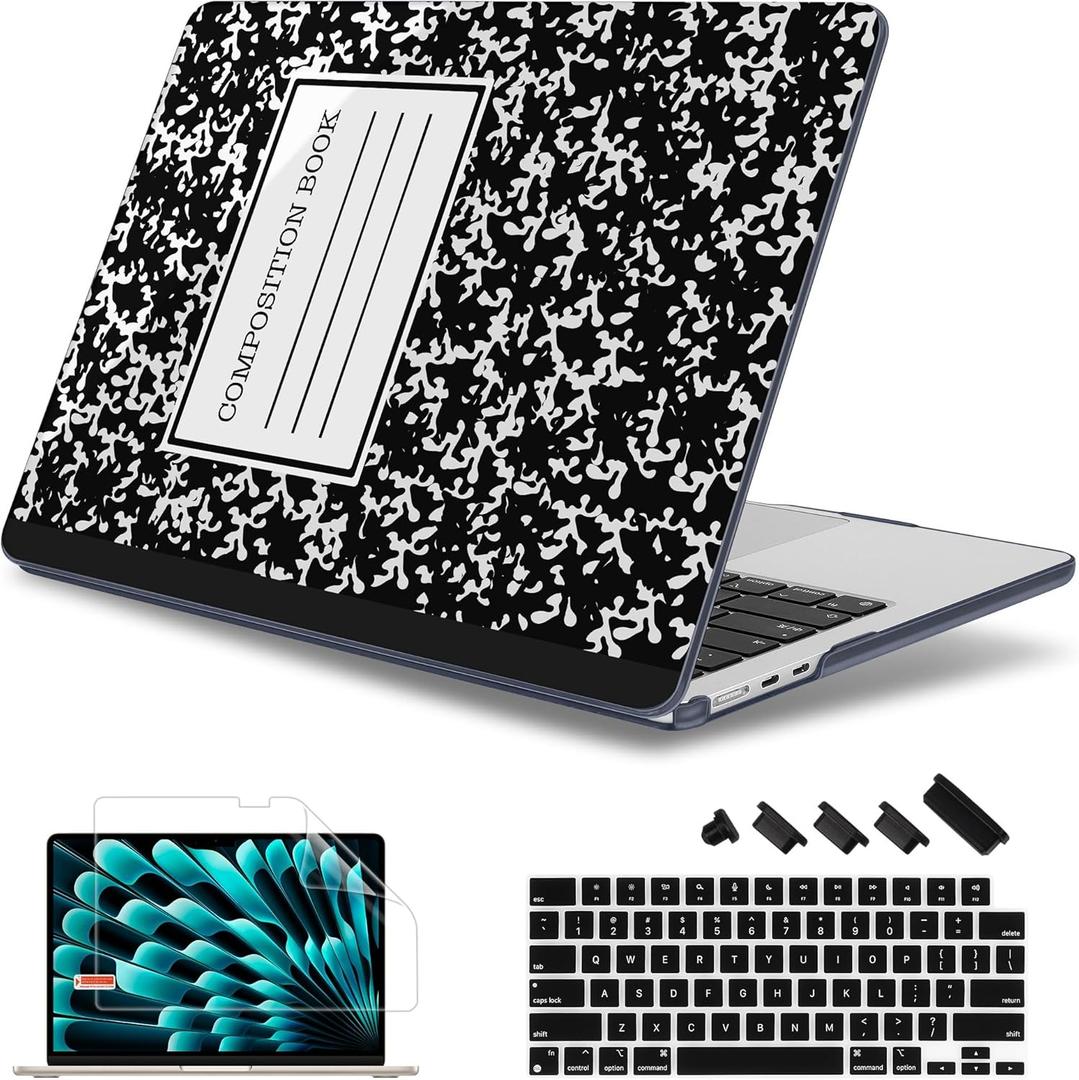 May Chen for M4 MacBook Air 13.6 Inch Case 2025 2024 2023 2022 Release Models: A3240 A3113 M3 A2681 M2, Plastic Hard Shell Case for MacBook Air 13.6" with Retina Display Fits Touch ID, Book