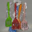 5 Pack Small Silicone Spatula Mini Rubber Turner High Heat Resistant Slotted Egg Fish Spatula Flipper Small Pancake Turner Mini Serving Cooking Kitchen Utensils (Red Blue Green Orange Pink)