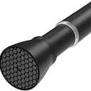 QINGYUN Black Tension Curtain Rod 28 to 48 Inch Spring Rod No Drilling Adjustable Shower Curtain Rod for Windows, Bathrooms, Closet, Kitchen 3PACK