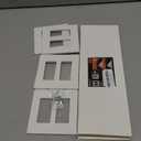 5 Pack BESTTEN 2-Gang Screwless Wall Plate, USWP4 Glossy Off White, Decorator Receptacle Outlet Cover, Decor Switch Plate, H4.69” x W4.73”