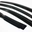 Smoke Tinted Window Visor Rain/Sun Guard Sun Shade Deflector Compatible with 2012-2015 Honda Civic 4 Door Sedan