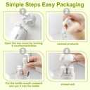 4 in 1 Travel Dispenser Bottle Leakproof Refillable Travel Bottles for Toiletries Portable Size Containers for Shampoo Lotion Cosmetics Travel Essentials for Women Men (White)