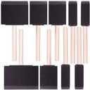 10 PIECE WOOD HANDLE FOAM BRUSH SET