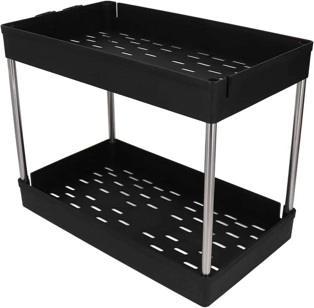 NDNCZDHC 2 Tier Metal Storage Cart Bathroom Small Utility Cart Widened Storage Organizer Carts with Grid Basket Floor Portable Organizer Shelf for Office Dormitory