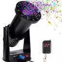 Confetti Launcher Cannon Machine, LED Confetti Machine Blower with DMX Long-range Control for Concert Party Wedding Disco Show, Confetti Shooter Launcher Machine 3-in-1 RGB Used by Club&Stage