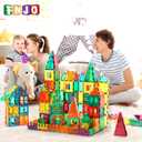 FNJO Magnetic Tiles, 100PCS Building Blocks, STEM Magnets Building Toy Set, Preschool Kindergarten Construction Stacking Toy, School Teacher Supplies, Classroom Must Haves