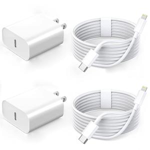 10FT Fast Charger iPhone,2Pack,Apple MFi Certified,USB C Phone Fast Charger Apple Charging Travel Plug Charger Block 10Foot Quick Cord Lightning Cable for iPhone 14/13/12/11 Pro Max/XR/XS/SE2022/iPad