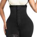 Fajas Colombianas Moldeadoras Shapewear Tummy Control Post Surgery Compression Butt Lifter for Women (Medium, Black)