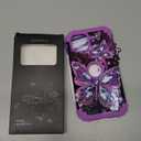 Hekodonk for iPhone 15 Plus Case,Glow in The Dark Three Layer Heavy Duty Shockproof Protection Hard Plastic+Soft Silicone Full Body Drop Protective Case for Apple iPhone 15 Plus,All Purple