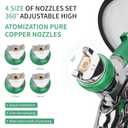 HVLP Spray Gun with 10Pcs 600ML Disposable Paint Cups, 4 Nozzles,1.4/1.7/2.0/2.5mm, Automotive Gravity Feed Paint Spray Gun Kit with Air Compressor Regulator for Auto (Green)