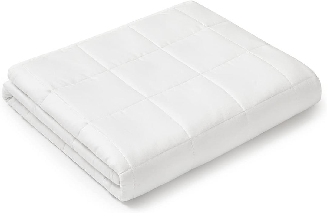YnM Weighted Blanket,Heavy 100 Percent Oeko-Tex Certified Cotton Material, Bed Blanket for One Person of 210lbs, Ideal for Queen/King Bed (60x80 Inches, 22 Pounds, White) YnM Weighted Blanket,Heavy 100 Percent Oeko-Tex Certified Cotton Material, Bed Blanket for One Person of 210lbs, Ideal for Queen/King Bed (60x80 Inches, 22 Pounds, White)