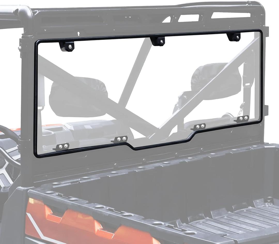 StarknightMT Ranger 1000 Rear Windshield, Clear Back Window Rear Window Compatible With 2017-2025 Polaris Ranger 1000/XP 1000 / Crew 2013-2019 Polaris Ranger XP 900/ Crew Heavy Duty PC