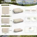 14 Pcs Outdoor Cushion Slipcovers All-Weather Patio Cushion Covers, Replacement Waterproof with Zipper for Patio Furniture, Sectional Couch 3 Sizes, Covers Only