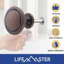 25pcs 1-1/4 inch Oil Rubbed Bronze Cabinet Knobs - Rust-Proof Finish, Modern Design, Strong Zinc Alloy Construction, Complete with Short and Adjustable Screws for Drawer Dresser Handles