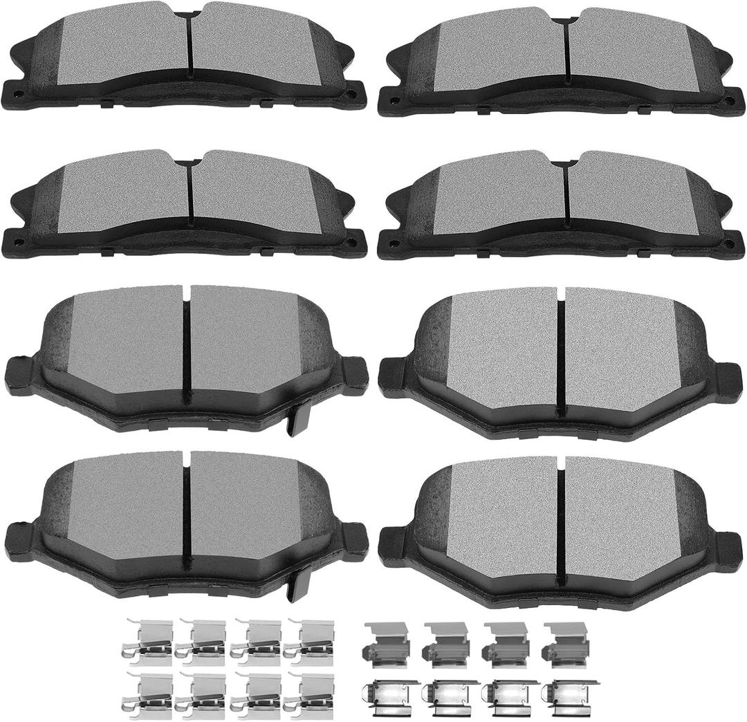 Ceramic Brake Pads Kits,SCITOO 8pcs Brakes Pads Set fit for Ford Explorer,Flex,Police Interceptor Sedan,Police Interceptor Utility,Special Service Police Sedan,Taurus,for Lincoln MKS,MKT
