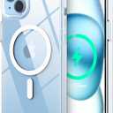 Magnetic for iPhone 15 Case, [Compatible with MagSafe][Not Yellowing][Military-Grade Protection] Crystal Clear Shockproof Protective case for iPhone 15 6.1 inch(Clear)