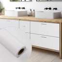 Grasscloth Peel and Stick Wallpaper, A Set of 15.7"x472" Textured Self-Adhesive Waterproof Vinyl Fabric Cream White Contact Paper, Wall Paper for Kitchen, Shelf Linen, Bathroom, Bedroom