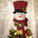 Christmas Tree Topper Snowman Top Hugger for Xmas Tree Holiday Decorations Winter Wonderland Decoration New Year Decorations
