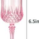 Plastic Wine Glasses, Plastic Goblets Vintage Style Cordial Unbreakable Drinking Glasses, Reusable Drinkware for Wedding Reception, Grand Event Party Supplies, Easter (10, Pink)