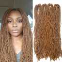 Micro Locs Crochet Hair Super Lightweight 4 Pack Sisterlocks Crochet Hair Synthetic braids Hair Extensions (#30, 18 Inch)