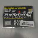 Bike Lights for Night Riding, USB Rechargeable, Front and Back, 3+4 Modes, Headlight and Taillight Set, IP44 Waterproof, Accessories, Night, (2 Pack) (Black)