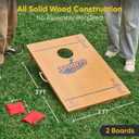 Regulation (4x2) or Tailgate (3x2) Cornhole Board Set for Adults, Premium Wooden Bean Bag Toss Game with 8 All-Weather Bean Bags, Integrated Bean Bag Storage, Foldable Legs Outdoor Game