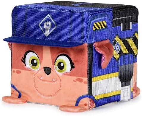 Pack of 2 Rubble & Crew Stuffed Animals, Mix, 4-Inch Cube-Shaped Plush Toy for Kids Ages 3 and Up