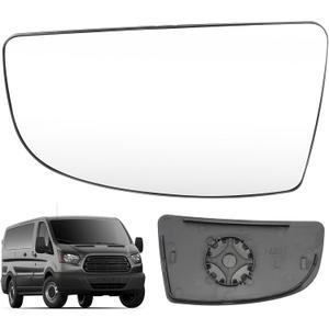 Compatible With Ford Transit T150 T250 T350 2015 2016 2017-UP Driver Left Side Mirror Glass, Lower Tow Mirror with backing plate, Replace BK3Z17K707A