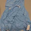 Spandex Chair Cover,12PCS,Living Room Folding Chair Covers,Removable Chair Covers Washable Protector Stretch Chair Cover for Party, Banquet,Wedding Event,Hotel(Blue Mist)