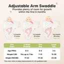 KeaBabies 3-Pack Organic Swaddles for Newborns Girls, Boys with Hats - Soft Cotton Baby Sleep Sacks 0-3 Months, Breathable Baby Hats and Swaddles 0-3 Months, Newborn Essentials Must Haves (Shifts)