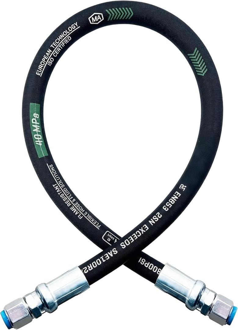 26711-06-06-24 Hydraulic Hose Swivel Assembly 3/8" Hydraulic Hose with Female JIC X Female JIC, 4785 PSI, 24" Long